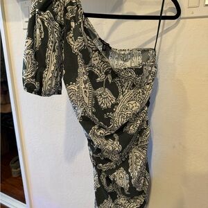 MAVI One-Shoulder Paisley Dress